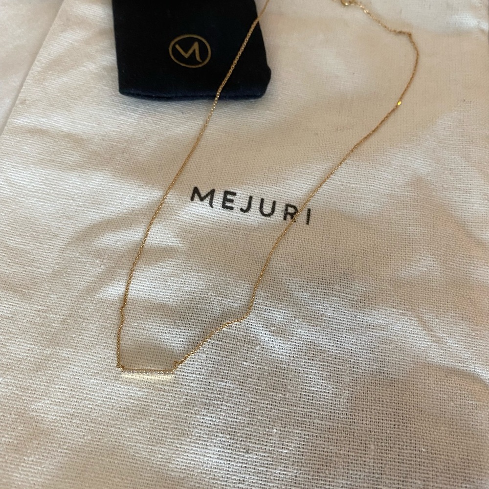 Mejuri diamond line necklace